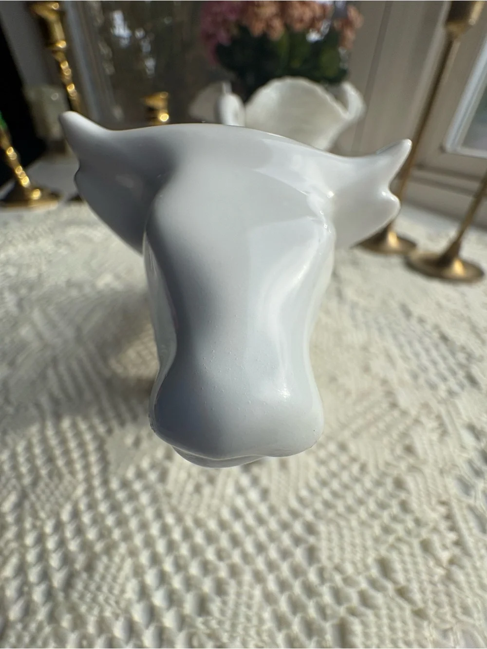 White Ceramic Cow Creamer